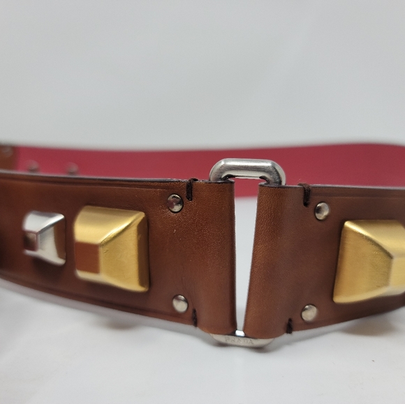 Prada Studded Leather Belt 34 - Picture 4 of 16